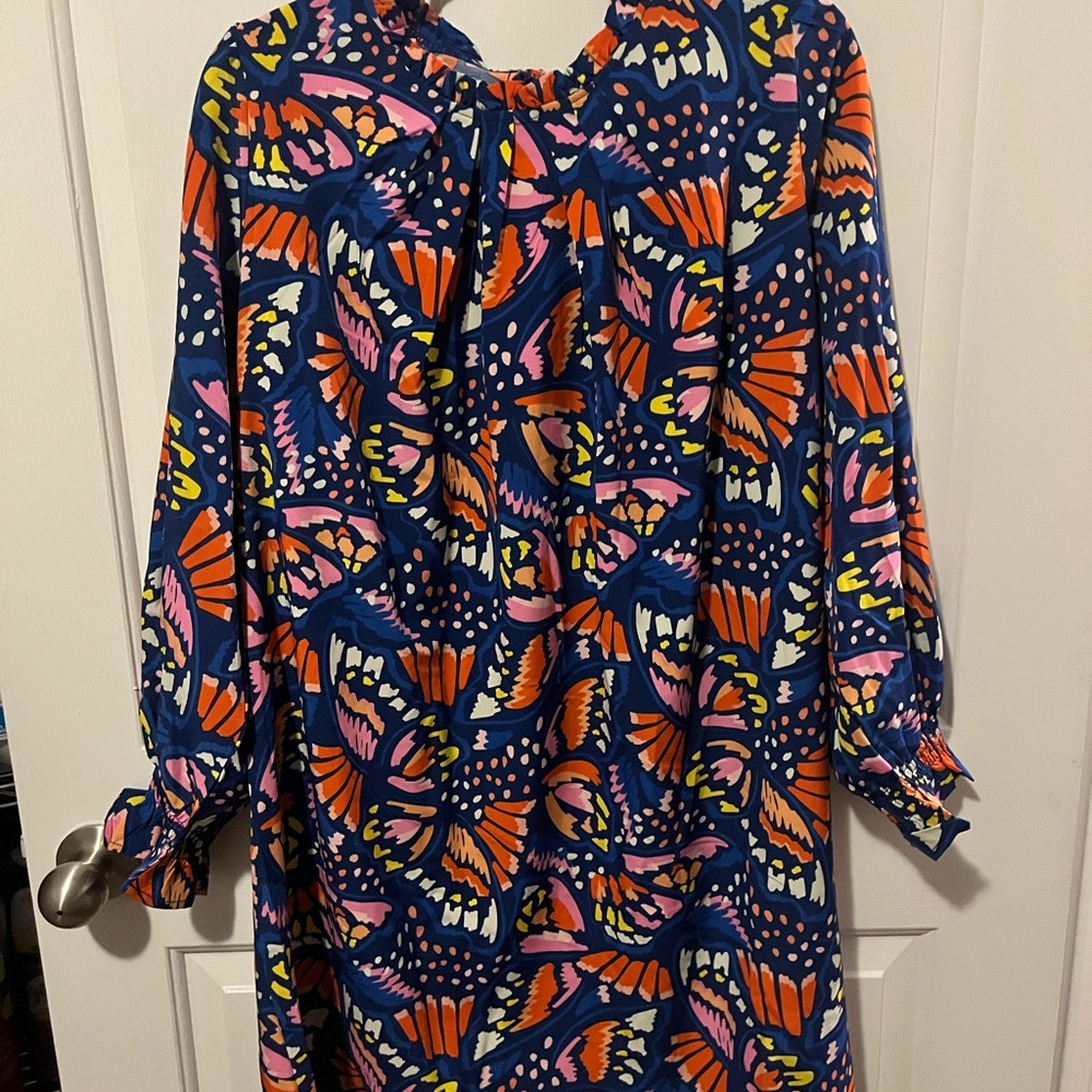 Colorful Butterfly Print Dress Michelle McDowell